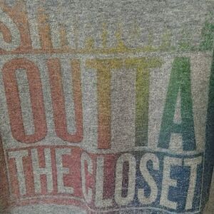 Straight out of the Closet T-shirt, Faded, Very Soft, Large